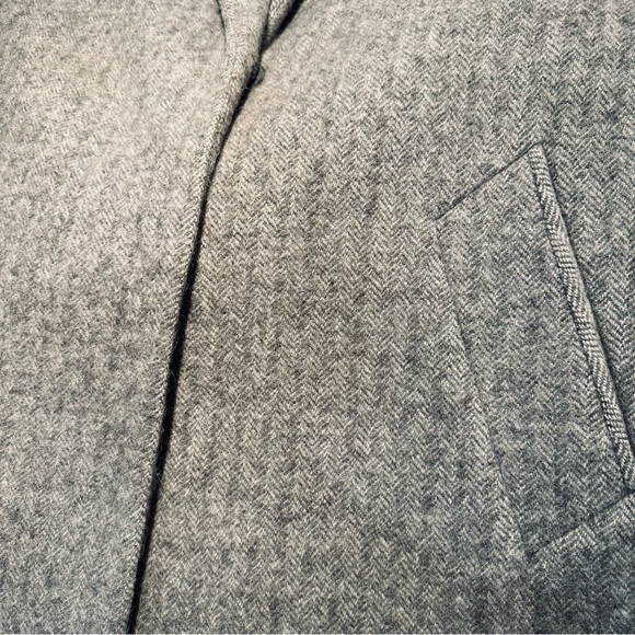 RAG & BONE wool herringbone coat / grey / size 8 - Picture 9 of 15